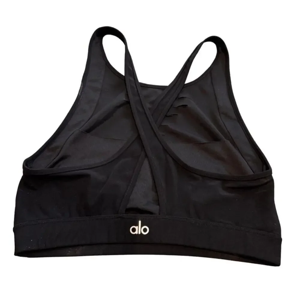 Black Alo Yoga Warrior Sports Bra